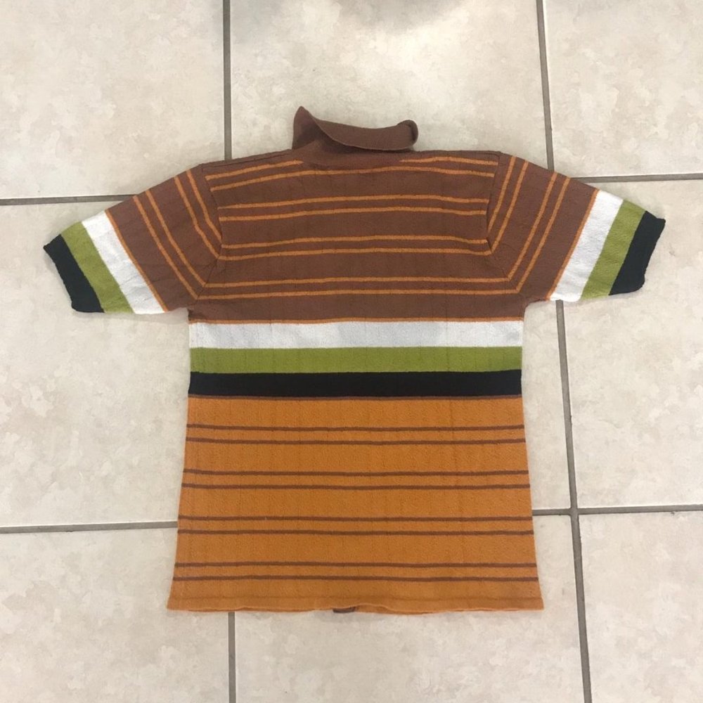 Vintage Striped button up Top size S/M - Picture 3 of 4